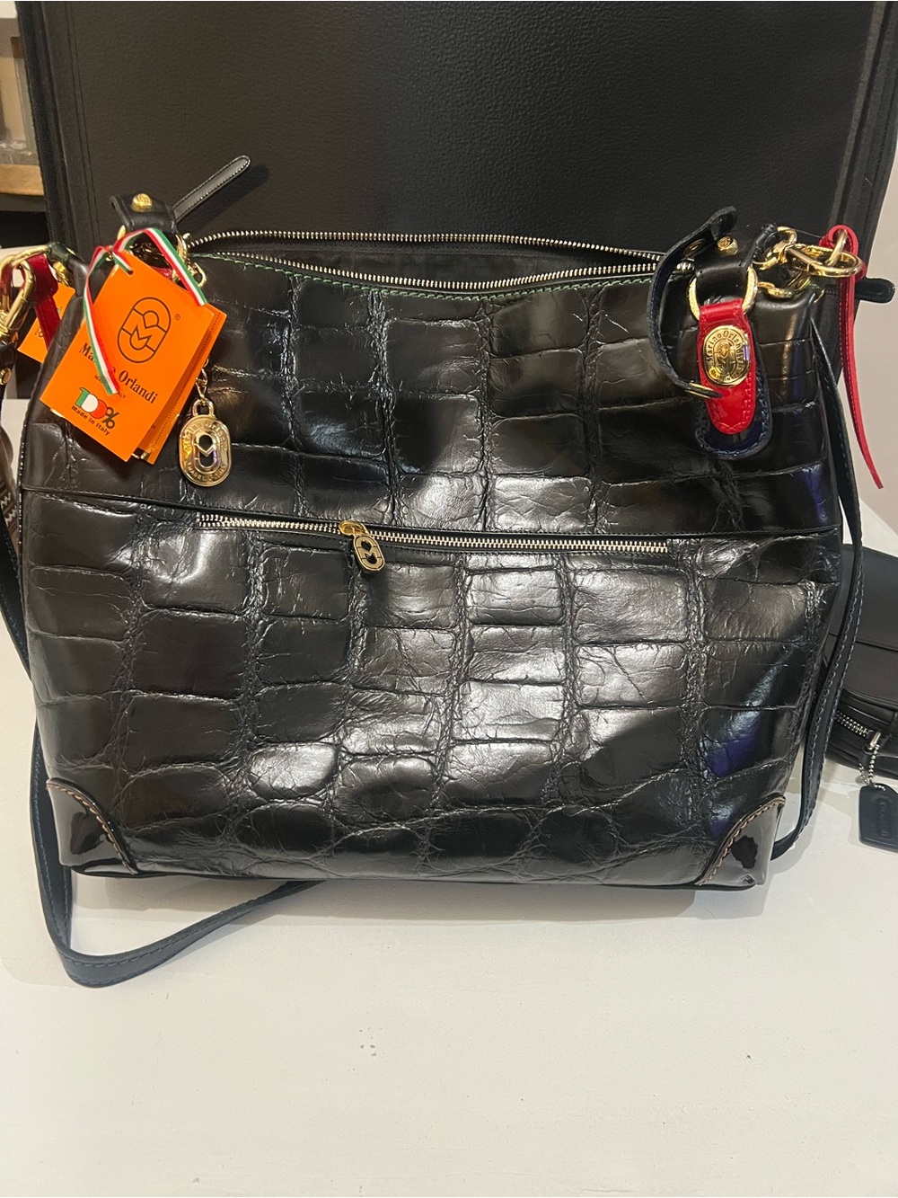 Morino Orlandi Croc Embossed Bag